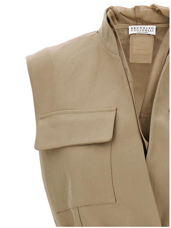 25SS 브루넬로 쿠치넬리 베스트 ML1457345C2910 Beige - BRUNELLO CUCINELLI