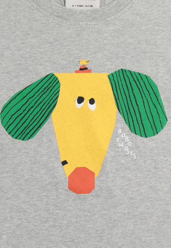 25SS [키즈] 보보쇼즈 티셔츠 B125AC012 GREY - BOBO CHOSES