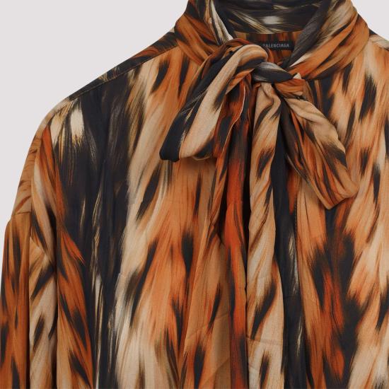 25SS 발렌시아가 롱 원피스 814346 TRLD7 2135 BROWN - BALENCIAGA