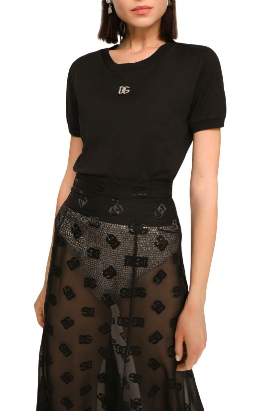 25SS 돌체앤가바나 반팔 티셔츠 F8N08ZG7B3U N0000 Black - DOLCE & GABBANA