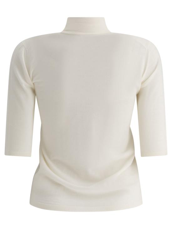 25SS 막스마라 세시나 반소매 터틀넥 티셔츠 2511361081600CECINA001 White - MAX MARA