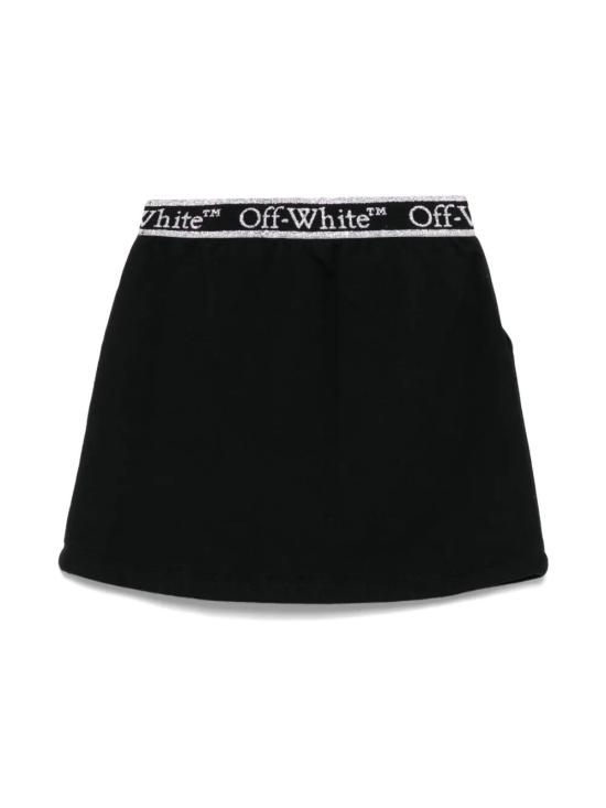 25SS [키즈] 오프화이트 스커트 OGCK001C99FLE003 1001 BLACK WHITE - OFF WHITE