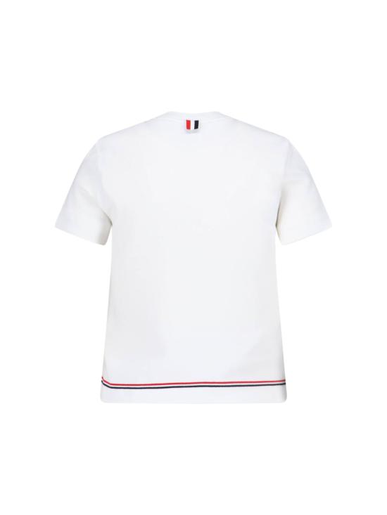 25SS 톰브라운 반팔 티셔츠 FJS193A J0185 100 White - THOM BROWNE