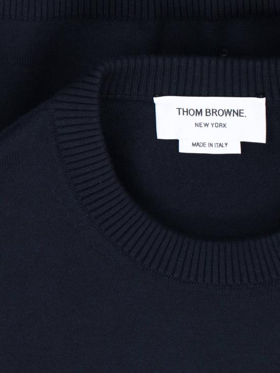 25SS 톰브라운 코튼 4바 풀오버 MKA543A Y3043 415 Blue - THOM BROWNE