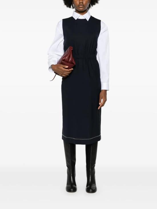  파비아나 필리피 미디 원피스 ABD264F125I9370000 navy - FABIANA FILIPPI