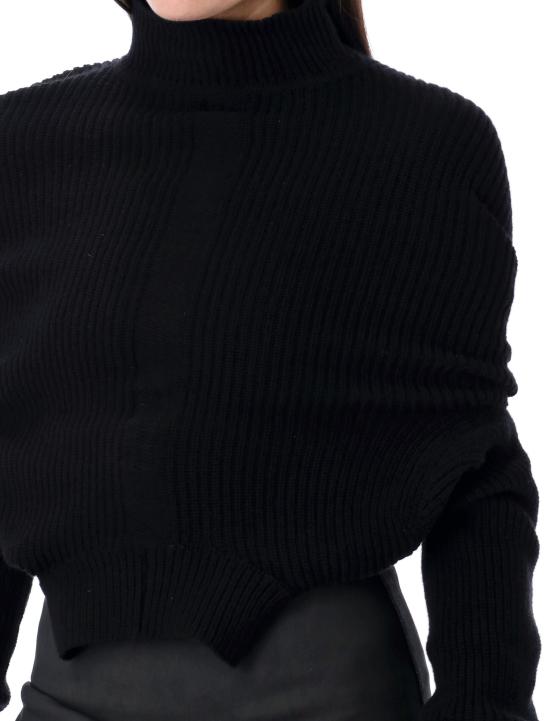 24FW 릭 오웬스 터틀넥 RO02D3676WSBRL 09 Nero - RICK OWENS