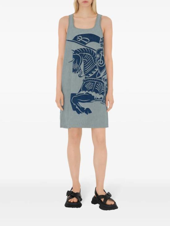  버버리 숏 원피스 8086458 blue - BURBERRY