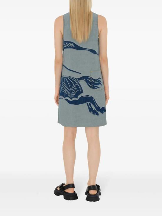  버버리 숏 원피스 8086458 blue - BURBERRY