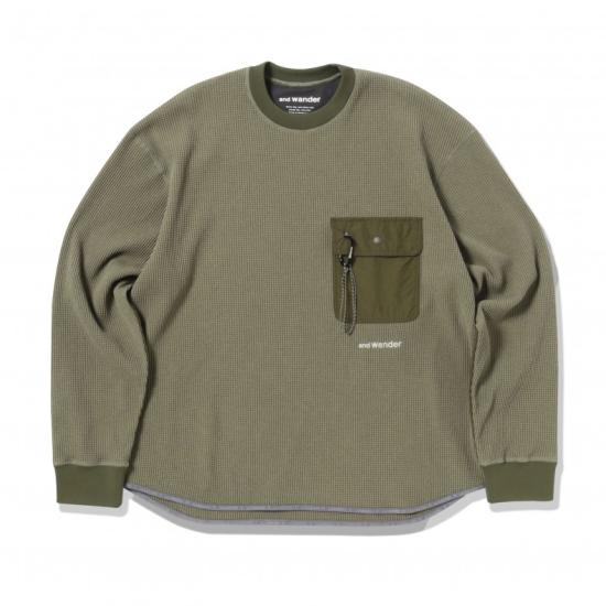  앤드원더 긴팔 티셔츠 5744284168180 KHAKI DOM