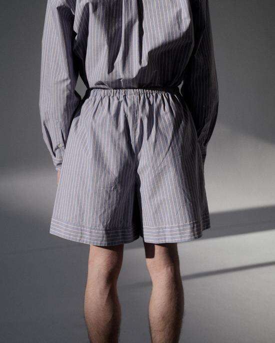  베이스레인지 숏팬츠 SKLI PO AU24 RED BLUE STRIPE DOM - BASERANGE