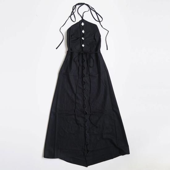  베이스레인지 롱 원피스 DRCELWSAU24 BLACK DOM