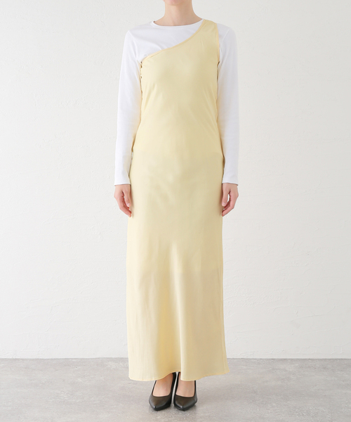  베이스레인지 미디 원피스 DROSDVIAU24 SOPHIA YELLOW DOM - BASERANGE