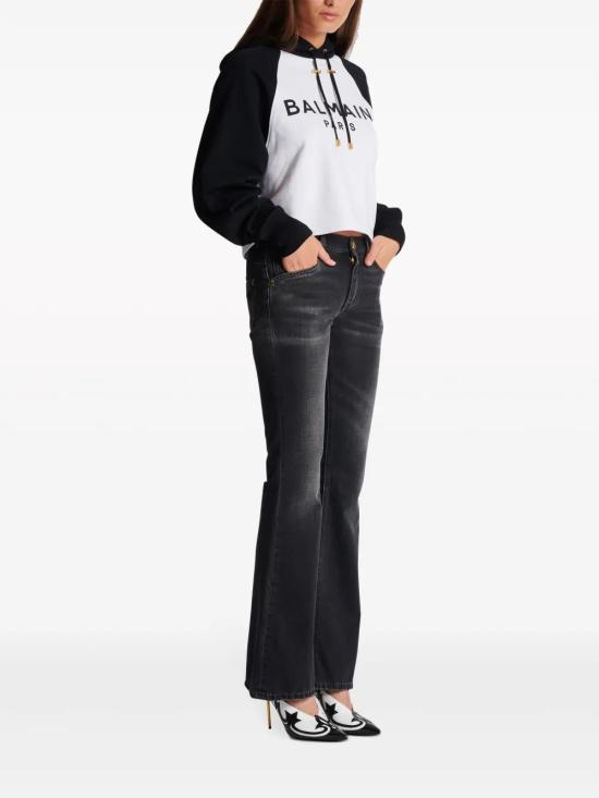  발망 후드 티셔츠 CF1JP034BB02 white - BALMAIN