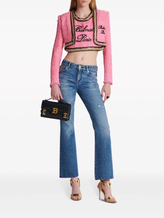  발망 플레어 팬츠 CF0MJ130DE32 - BALMAIN