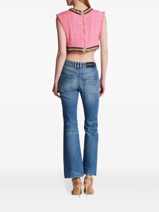  발망 플레어 팬츠 CF0MJ130DE32 - BALMAIN