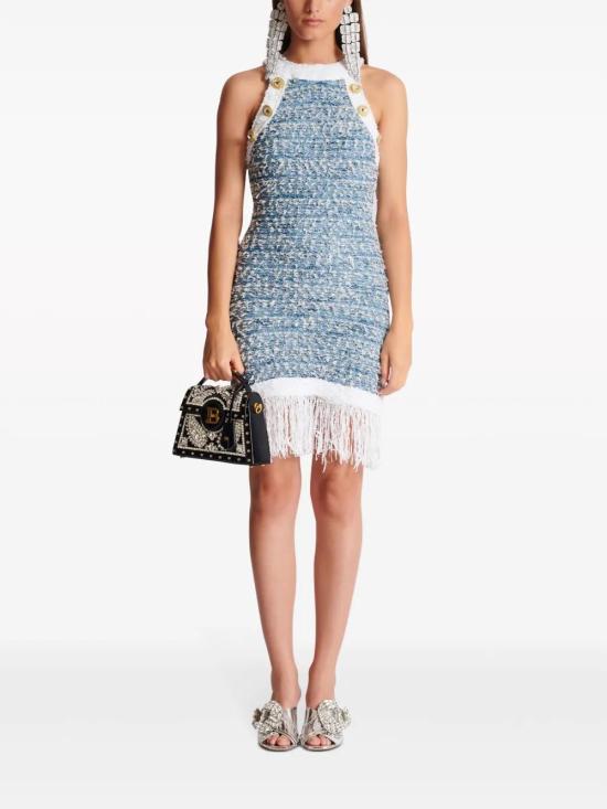  발망 롱 원피스 CF1R3131KF88 - BALMAIN