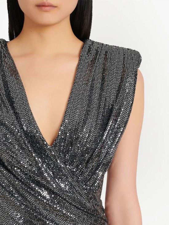  발망 숏 원피스 YF1R5055JD51 silver - BALMAIN