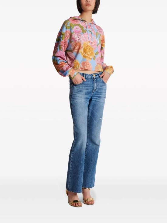  발망 후드 티셔츠 CF0JP040GD42 - BALMAIN