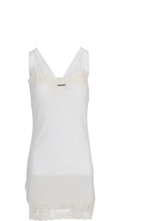 25SS 미우미우 민소매 티셔츠 MJA900SOOO16J0 F0009 BIANCO White