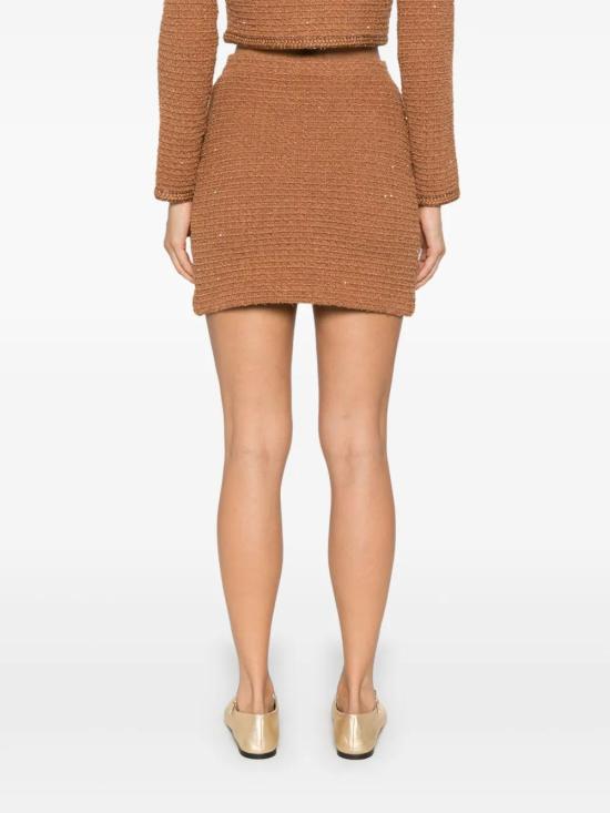  셀프 포트레이트 숏 스커트 SC24007SKBR caramel - SELF PORTRAIT