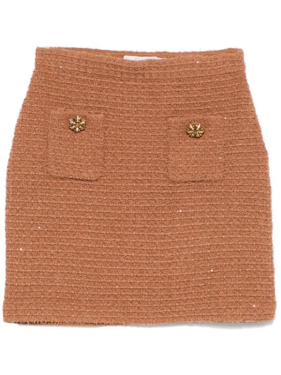  셀프 포트레이트 숏 스커트 SC24007SKBR caramel