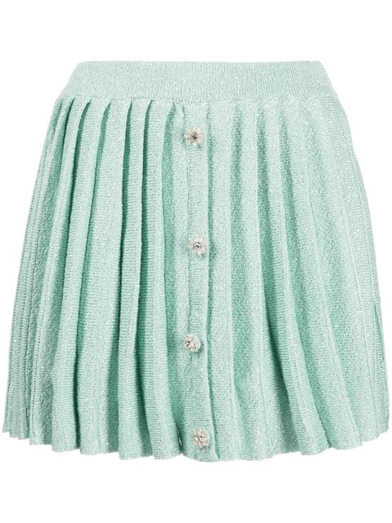  셀프 포트레이트 미디 스커트 RS24159SKBL mint