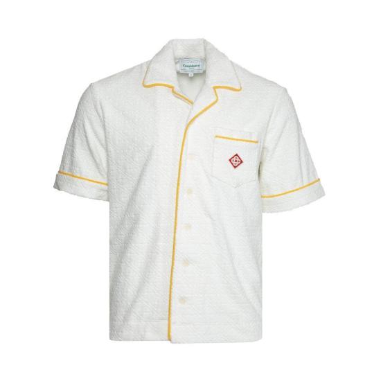  카사블랑카 반팔 셔츠 MS23SH08502 WHITE DOM