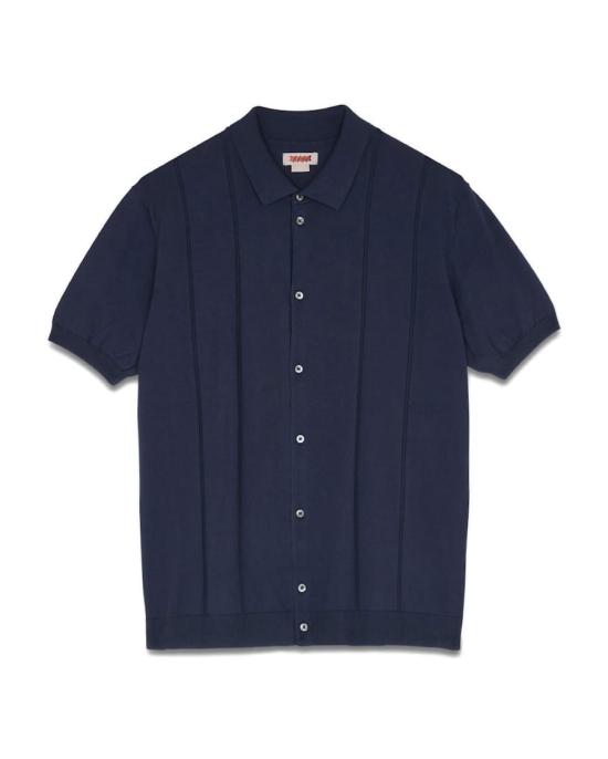  바라쿠타 반팔 셔츠 BRMAG0146BKNT1309 NAVY DOM