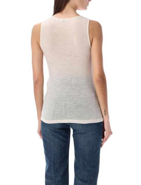 25SS 생로랑 민소매 티셔츠 752721YBMV2 9774 WHITE - SAINT LAURENT