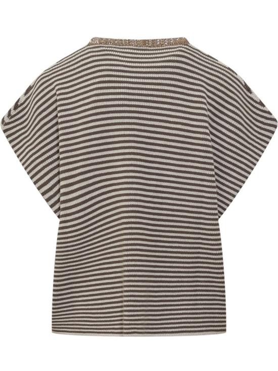 25SS 브루넬로 쿠치넬리 스웨터 M19253620 CHD54 BROWN - BRUNELLO CUCINELLI