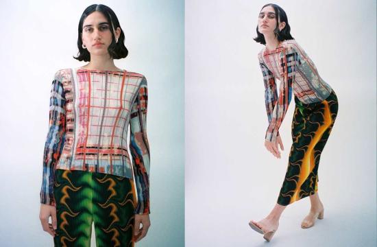  줄리아 호이어 긴팔 티셔츠 칼슨 에디 탑 멀티 - JULIA HEUER