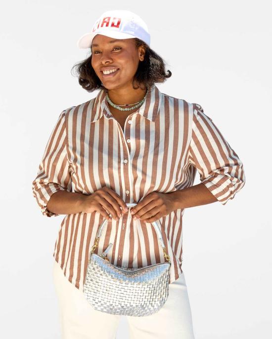  클레어 브이 볼캡 클레어 V. 야구 화이트/포피 블록 챠오 - CLEARE V.