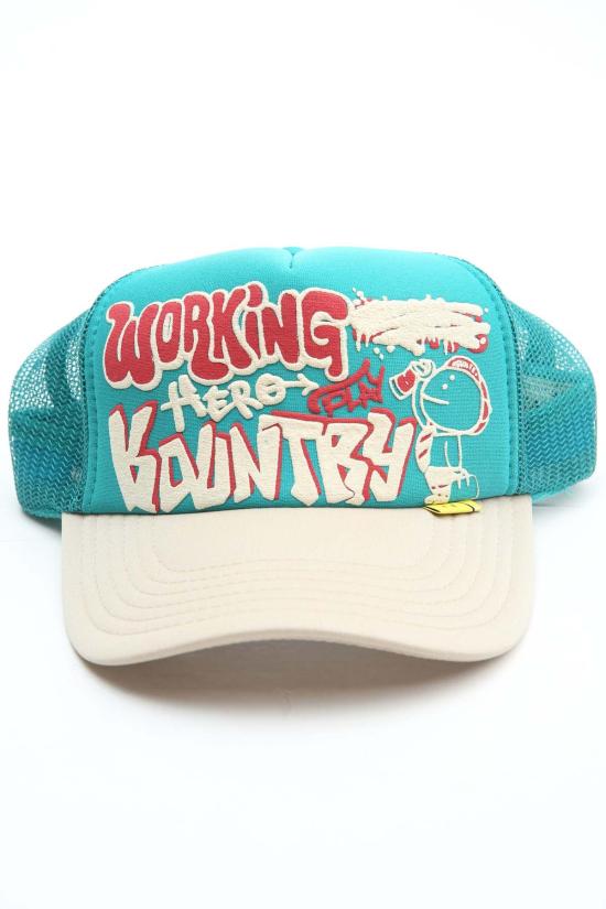  캐피탈 볼캡 Kapital Working Hero 트럭 캡 터키석/베이지