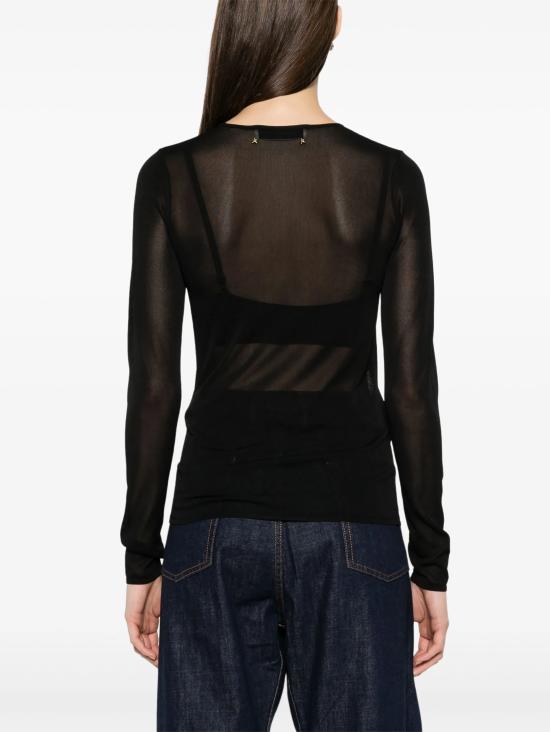 25SS 골든구스 긴팔 티셔츠 GWP02238P001971 90100 Black - GOLDEN GOOSE