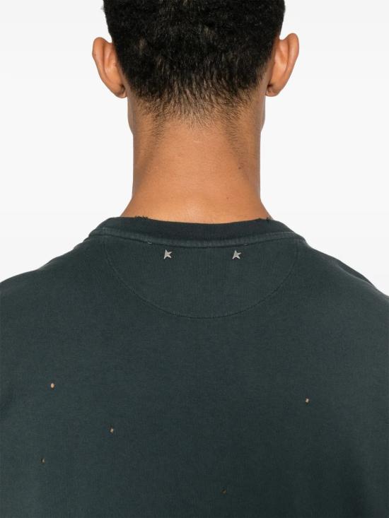 25SS 골든구스 반팔 티셔츠 GMP01220P001857 90482 Black - GOLDEN GOOSE