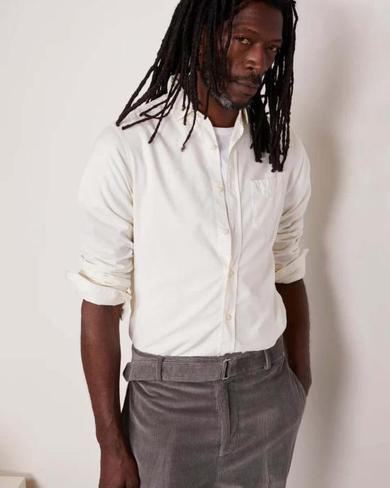  오피신 제네랄 긴팔 셔츠 Officine Generale Lipp  에크루 - OFFICINE GENERALE