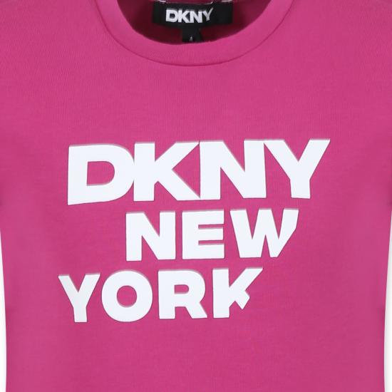 25SS [키즈] 디케이엔와이 티셔츠 D62304 469 FUCHSIA - DKNY