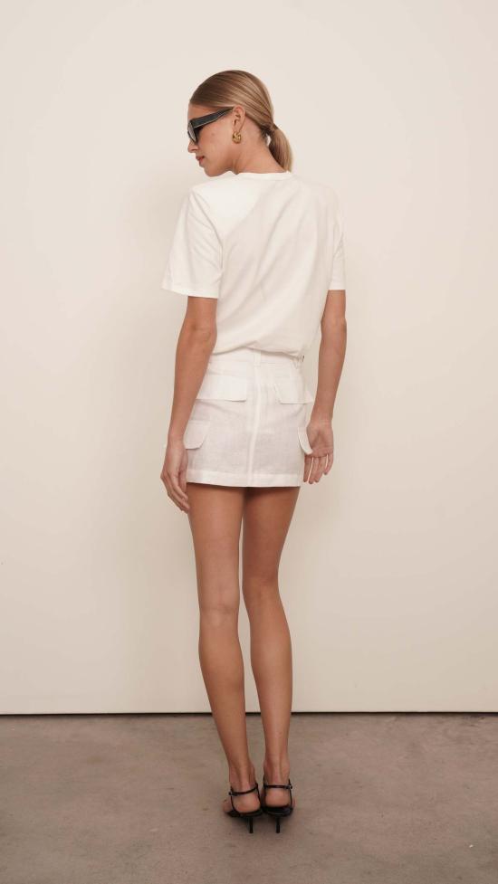  파렌테지 숏 스커트 마샤 카고  화이트 - PARENTEZI