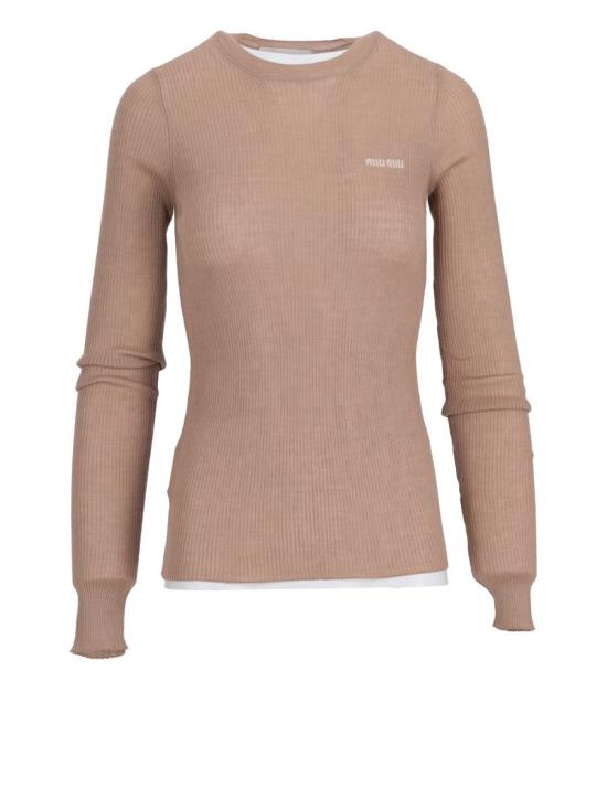 25SS 미우미우 스웨터 MML821S23213KV F0040 CAMMELLO Brown