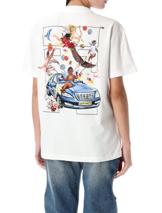 25SS 오프화이트 반팔 티셔츠 25POWAA089S25JER004 0110 WHITE - OFF WHITE