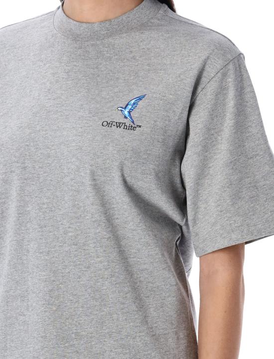 25SS 오프화이트 반팔 티셔츠 OWAA124S25JER003 0510 GREY MELANCE - OFF WHITE