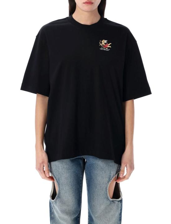 25SS 오프화이트 반팔 티셔츠 25POWAA134S25JER001 1001 Black