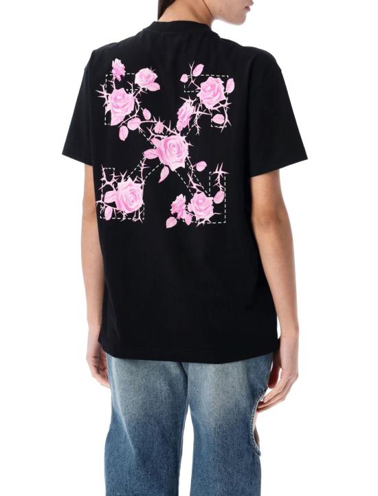 25SS 오프화이트 반팔 티셔츠 25POWAA089S25JER001 1001 Black - OFF WHITE