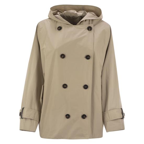 25SS 브루넬로 쿠치넬리 더블 브레스티드 트첸치 코트 MG5017868 BEIGE