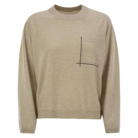 25SS 브루넬로 쿠치넬리 스웨터 M16244700 BEIGE