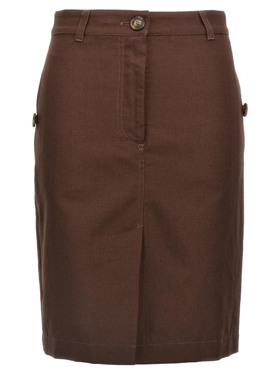 위켄드막스마라 미디 스커트 JOAN013 Brown