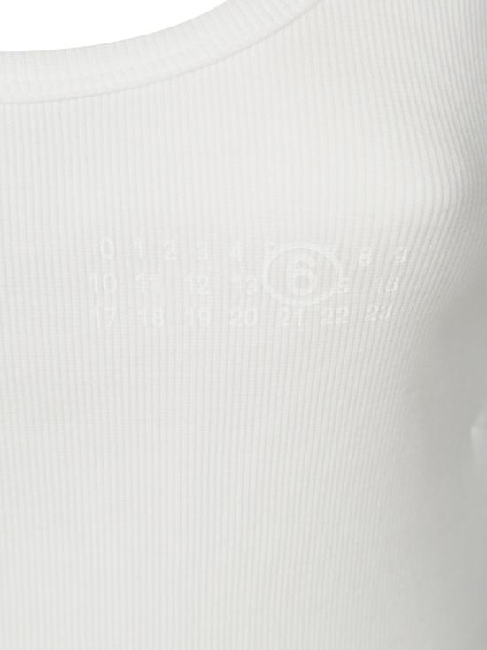 25SS MM6 메종마르지엘라 민소매 티셔츠 S52NL0070 M20054 001 Bianco - MM6 MAISON MARGIELA