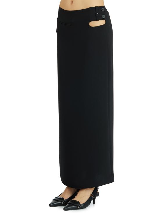 25SS 쿠레쥬 롱 스커트 L125CJU237PL01479999 Black - COURREGES