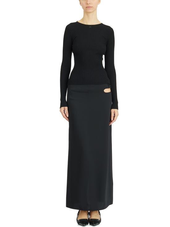 25SS 쿠레쥬 롱 스커트 L125CJU237PL01479999 Black - COURREGES