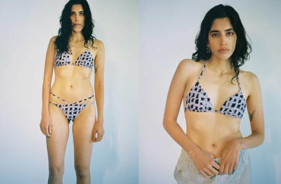  Helena Manzano 비키니 수영복 헬레나 만자노 팔로마 비키니 탑 블랙/퍼플 - OTHER BRANDS